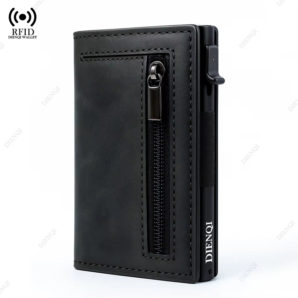 Carbon Fiber Rfid Credit Card Holder Men Wallet Money Bag Luxury Brand Minimalistic Slim Thin Wallet Black Clutch Purse Male