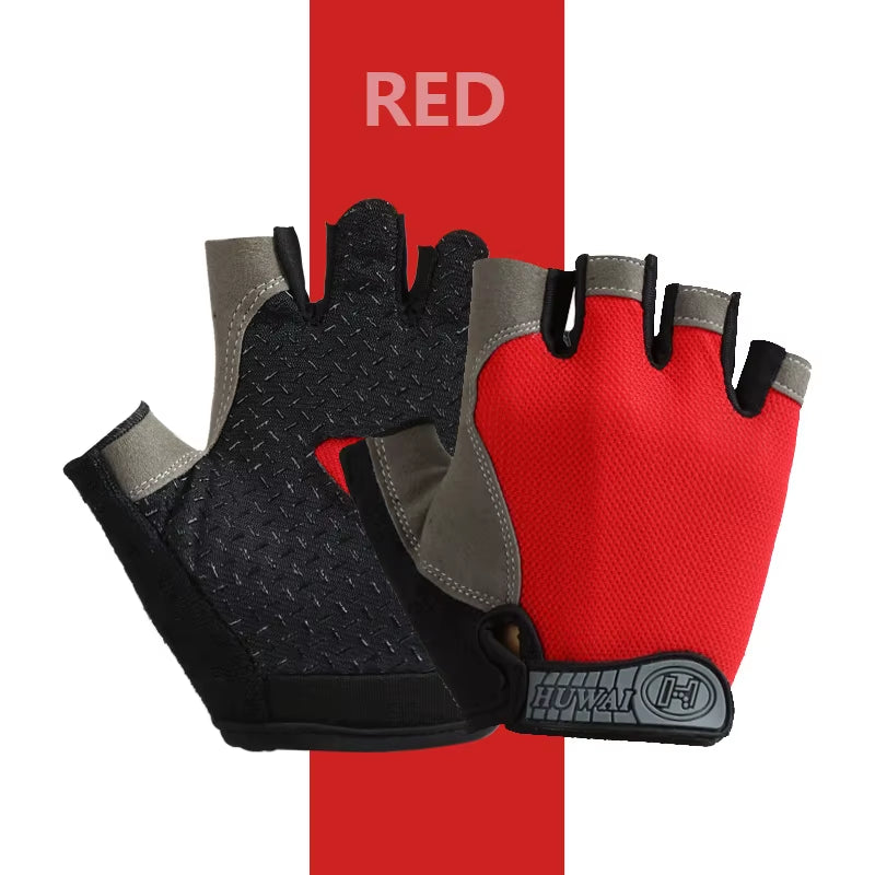 Gym Gloves Fitness Training Fingerless Men Women Bodybuilding Exercise Sports Gloves for Cycling Bicycle anti Slip Breathable