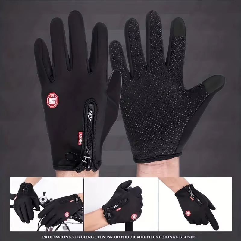 Outdoor Cycling Gloves, Bicycles for Warmth and anti Slip in Autumn and Winter